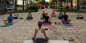 YOGA <img src="imagen1.jpg" alt="Practicantes de YOGA disfrutando del aire libre">
